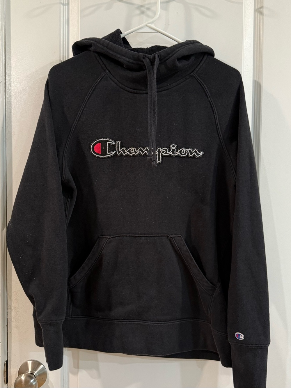 Champion Woman's Black Crewneck Sweatshirt, Unisex